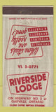 Matchbook Cover - Riverside Lodge Oakville ON 30 Strike