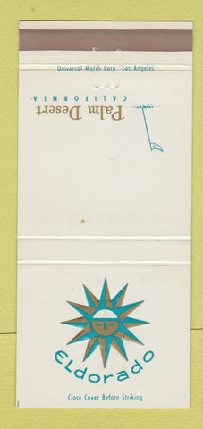 Matchbook Cover - Eldorado Palm Desert CA 30 Strike