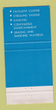 Matchbook Cover - Flamenco Supper Club Miami FL girlie Les Violins 30 Strike