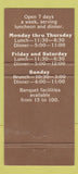 Matchbook Cover - Lion's Share Inn Lionville PA 30 Strike