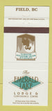 Matchbook Cover - Emerald Lake Lodge Field BC 30 Strike