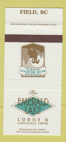 Matchbook Cover - Emerald Lake Lodge Field BC 30 Strike
