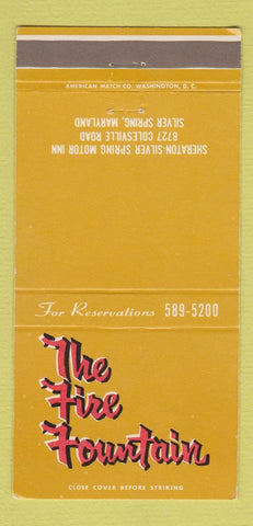 Matchbook Cover - The Fire Fountain Silver Spring MD 30 Strike