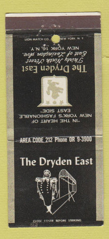 Matchbook Cover - Dryden East Hotel New York City 30 Strike