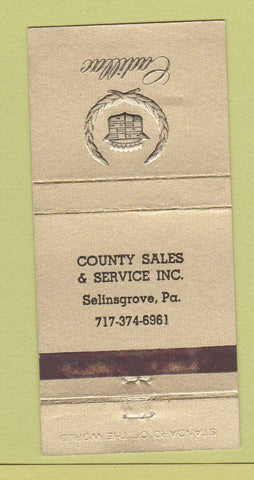 Matchbook Cover - Cadillac County Sales Selinsgrove PA 30 Strike