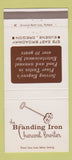 Matchbook Cover - Branding Iron Restaurant Eugene OR 30 Strike