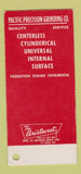 Matchbook Cover - Pacific Precision Grinding El Segundo CA WEAR SAMPLE 30 Strike