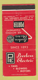 Matchbook Cover - Peerless Electric Los Angeles CA WEAR 30 Strike