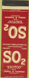 Matchbook Cover - Esotoo Fumigation San Francisco Fresno Lodi CA SAMPLE
