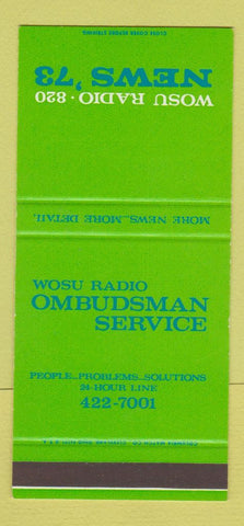 Matchbook Cover - WOSU Radio 820 AM SAMPLE 30 Strike