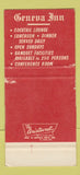 Matchbook Cover - Geneva Inn Trenton NJ WEAR SAMPLE 30 Strike