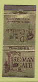 Matchbook Cover - Roman Gate Royal Oak MI 30 Strike