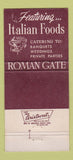 Matchbook Cover - Roman Gate Royal Oak MI 30 Strike