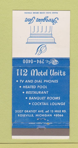 Matchbook Cover - Georgian Inn Roseville MI WEAR 30 Strike