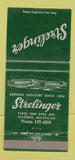 Matchbook Cover - Strelinger Warren MI Machine Tools WEAR 30 Strike