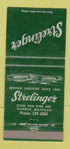 Matchbook Cover - Strelinger Warren MI Machine Tools WEAR 30 Strike