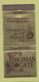 Matchbook Cover - Roman Gate Royal Oak MI WEAR 30 Strike