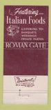 Matchbook Cover - Roman Gate Royal Oak MI WEAR 30 Strike