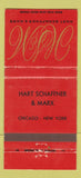 Matchbook Cover - Hart Schaffner Marx Men's Clothes Chicago NYC WEAR 30 Strike