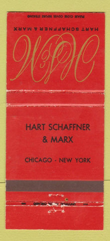 Matchbook Cover - Hart Schaffner Marx Men's Clothes Chicago NYC WEAR 30 Strike