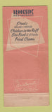 Matchbook Cover - Brookside Restaurant Ellsworth ME WEAR 30 Strike