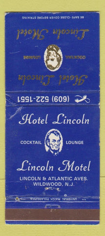Matchbook Cover - Hotel Lincoln Wildwood NJ WORN 30 Strike