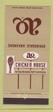 Matchbook Cover - AQ Chicken House Fried Chicken Springdale AR WEAR 30 Strike