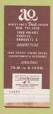 Matchbook Cover - AQ Chicken House Fried Chicken Springdale AR WEAR 30 Strike