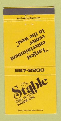Matchbook Cover - The Stable Eugene OR 30 Strike