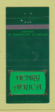Matchbook Cover - Henry Africa Alexandria VA 30 Strike