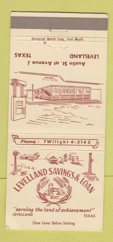 Matchbook Cover - Levelland Savings and Loan TX WEAR 30 Strike