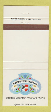 Matchbook Cover - Liftline Lodge Stratton Mountain VT 30 Strike