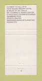 Matchbook Cover - Liftline Lodge Stratton Mountain VT 30 Strike