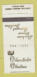 Matchbook Cover - Chanticler Chateau Warren Township NJ WEAR 30 Strike