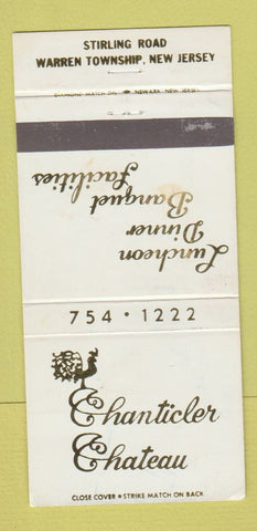 Matchbook Cover - Chanticler Chateau Warren Township NJ WEAR 30 Strike