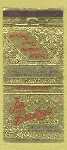 Matchbook Cover Jim Bradley's Country House Cornwells Heights PA WEAR 30 Strike