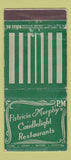 Matchbook Cover - Patria Murphy's New York City Brooklyn NY WEAR 30 Stick