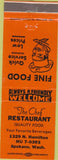 Matchbook Cover - The Chef Restaurant Spokane WA
