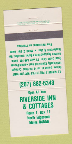 Matchbook Cover - Riverside Inn Cottages North Edgecomb ME 30 Strike