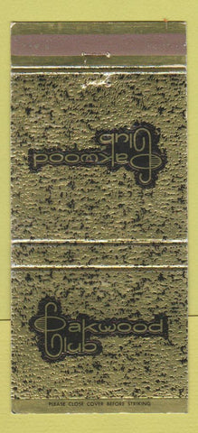 Matchbook Cover - Oakwood Club Dayton OH 30 Strike