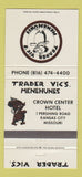 Matchbook Cover - Trader Vic's Tiki Kansas City MO Crown Center Hotel 30 Strike