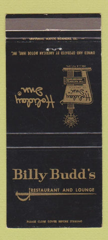 Matchbook Cover - Billy Budd's Restaurant Holiday Inn Roanoke VA 30 Strike