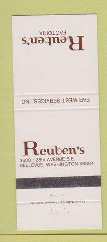 Matchbook Cover - Reuben's Restaurant Bellevue WA