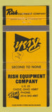 Matchbook Cover - Rish Equipment Company Cadiz OH 30 Strike
