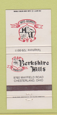 Matchbook Cover - Berkshire Hills Country Club Chesterland OH 30 Strike