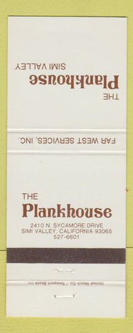 Matchbook Cover - The Plankhouse Simi Valley CA