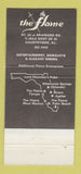 Matchbook Cover - The Flame Restaurant Tampa FL Countryside IL 30 Strike