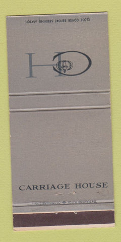 Matchbook Cover - Carriage House Belleville IL 30 Strike
