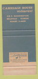 Matchbook Cover - Carriage House Belleville IL 30 Strike