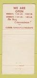 Matchbook Cover - Marchio's Italian Cafe Omaha NE WEAR 30 Strike